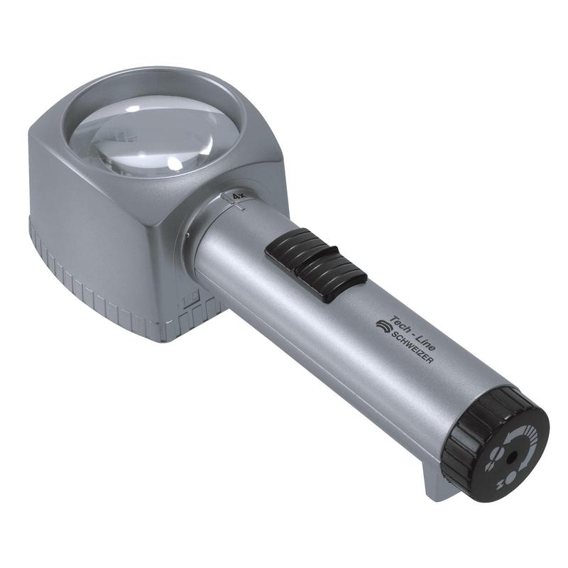 Schweizer Lupp Bänkförstoringsglas Tech-Line 4500K, 4x, Ø55mm, asfärisk