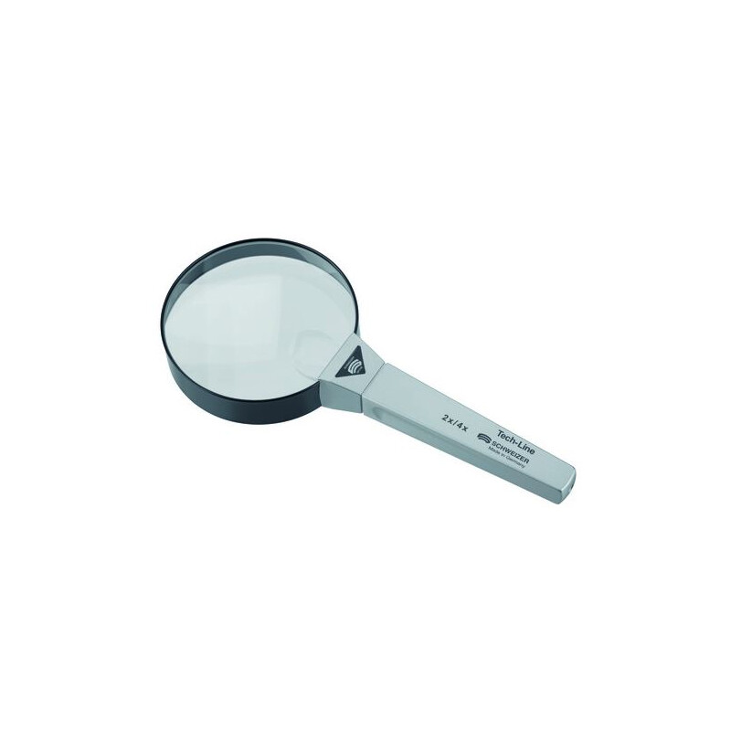 Schweizer Lupp Tech-Line Bifo 2x, 4x handhållen förstoringsapparat