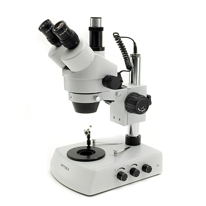 Optika Zoom-stereomikroskop SZM-GEM-2, trinokulärt, zoom, gemmologiskt