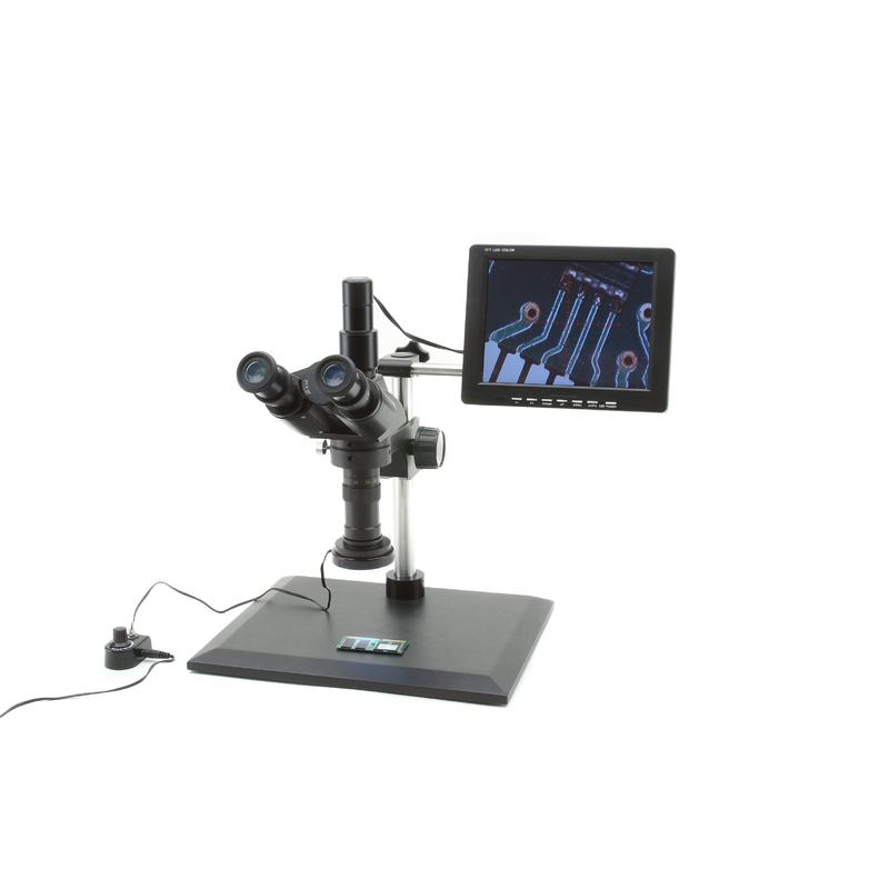 Optika Zoom-stereomikroskop XZ-2, monozoom mätvideomikroskop med 8"" skärm
