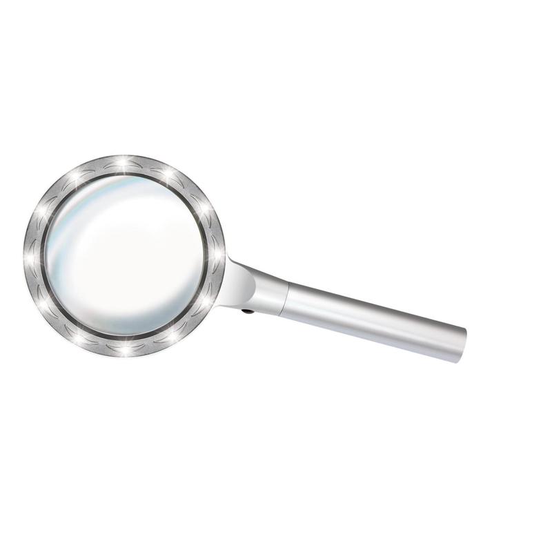 Bresser Lupp LED-förstoringsglas 2,5x/4x, 85 mm med fodral