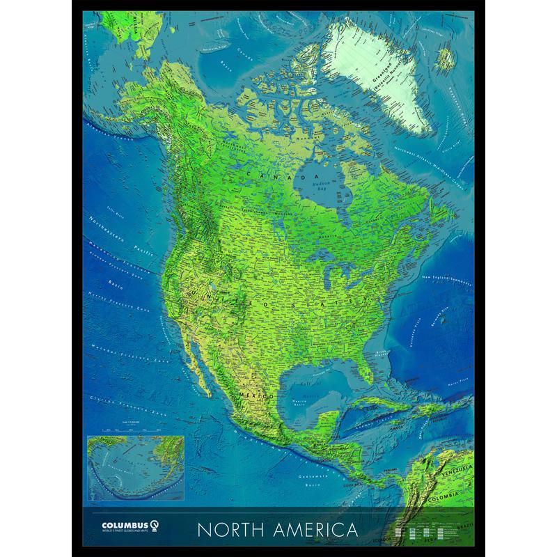 Columbus Kontinentkarta Kontinentalkarta Nordamerika