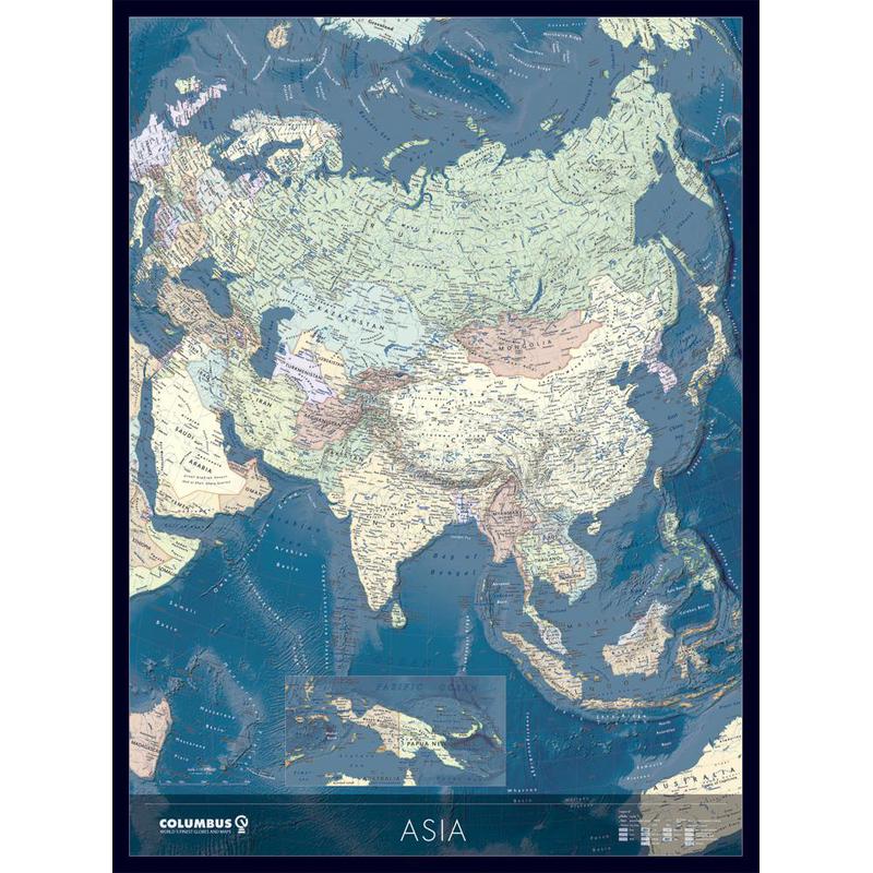 Columbus Kontinentkarta Kontinentalkarta Asien KK2021AS