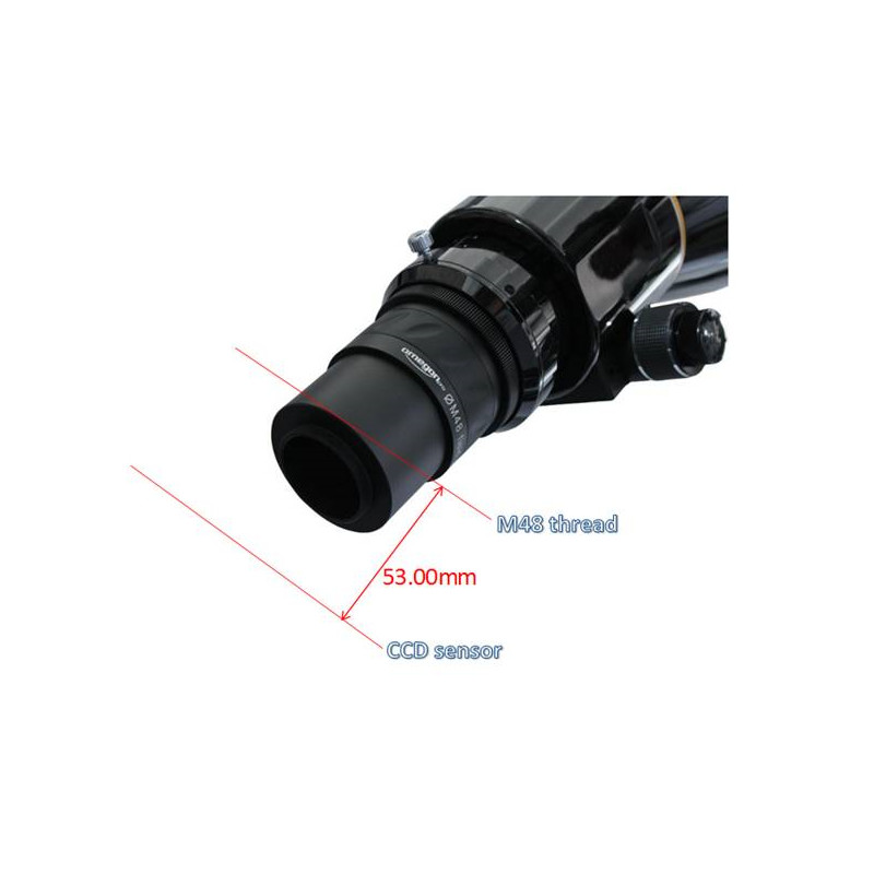 Omegon 3'' Flattener med M48-gänga för 150 och 126 Apokromat