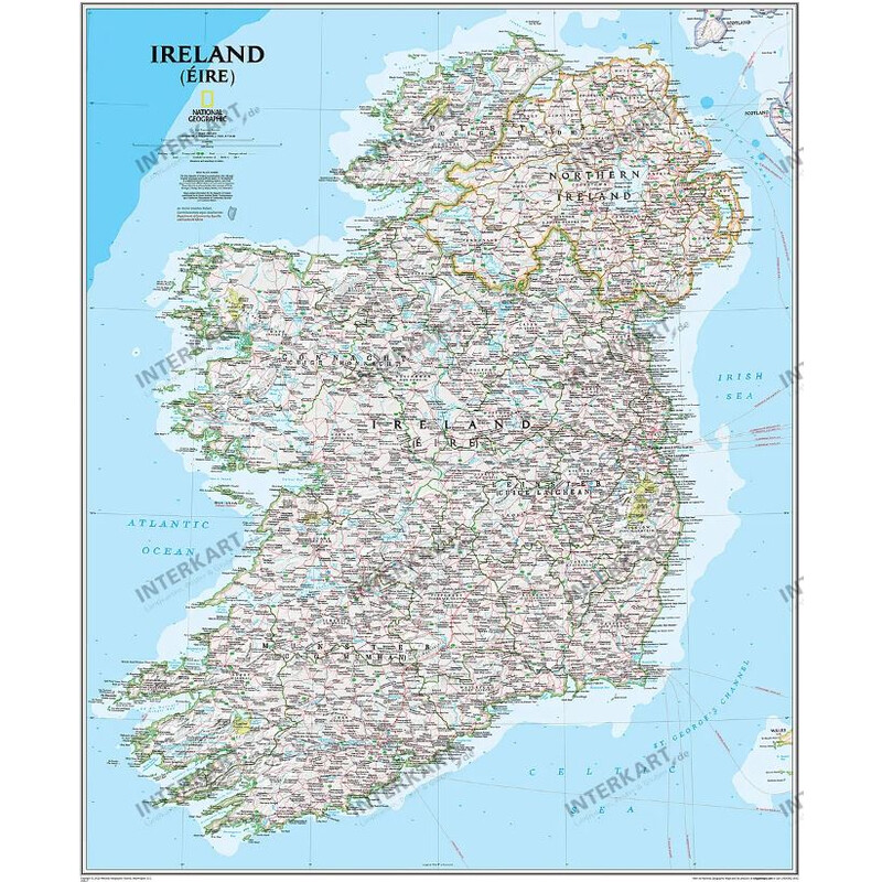 National Geographic Karta Irland (76 x 91 cm)