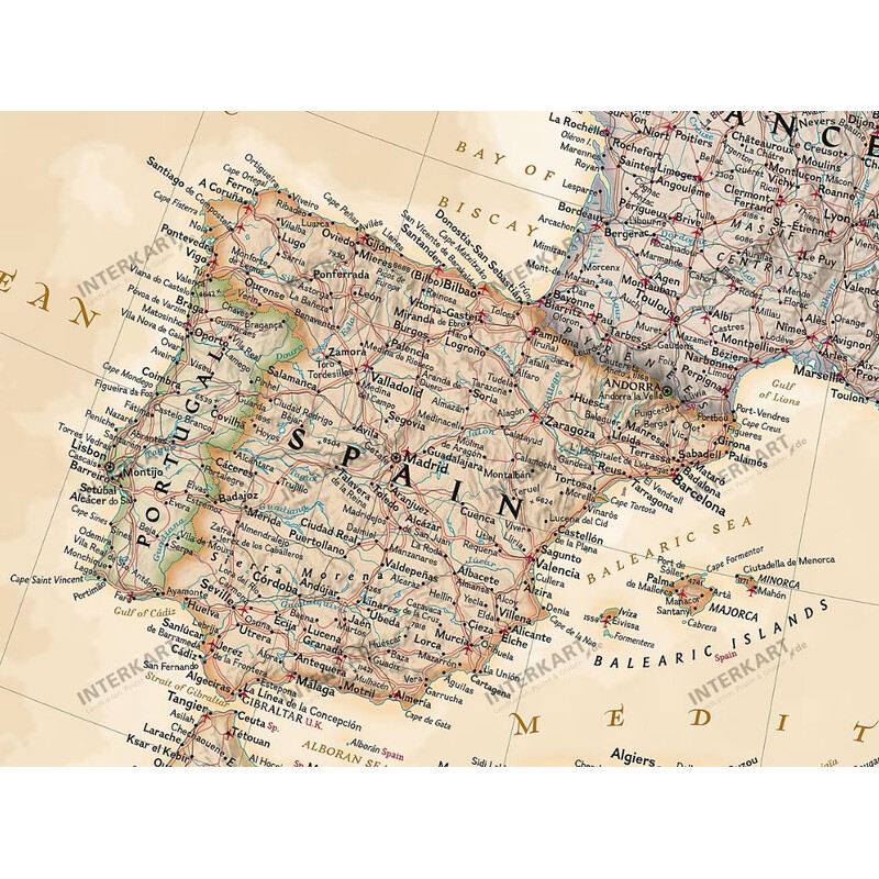 National Geographic Kontinentkarta Europa (241 x 193 cm)