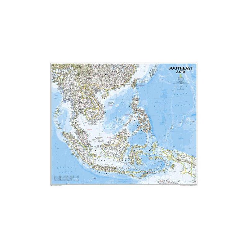 National Geographic Regionkarta Sydasien