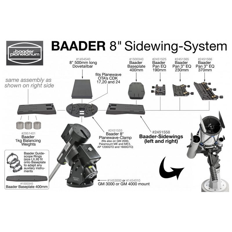 Baader PlaneWave Klämma 8"