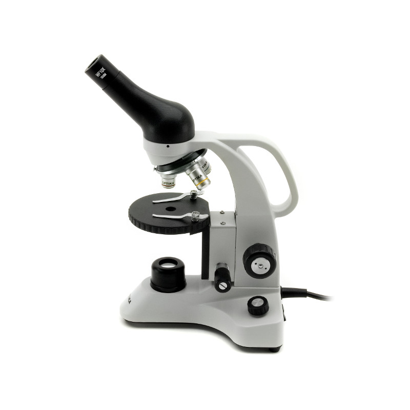 Optika Mikroskop B-20R, monokulär, LED, med uppladdningsbara batterier