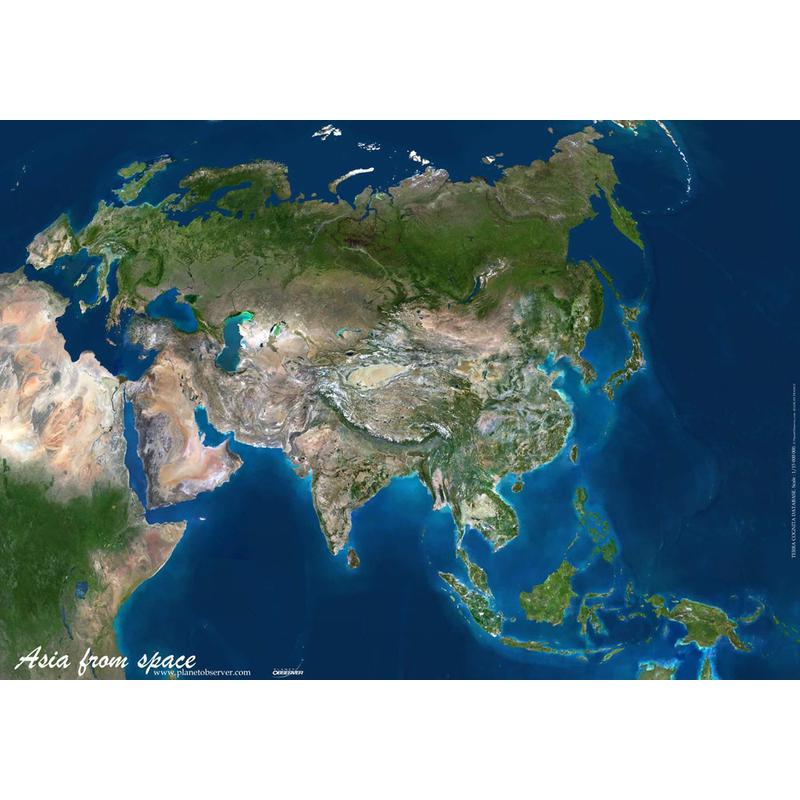 Planet Observer Kontinentkarta Asien
