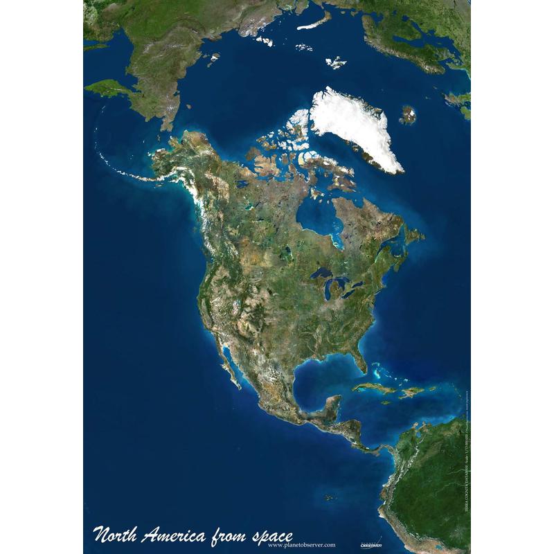 Planet Observer Kontinentkarta Nordamerika