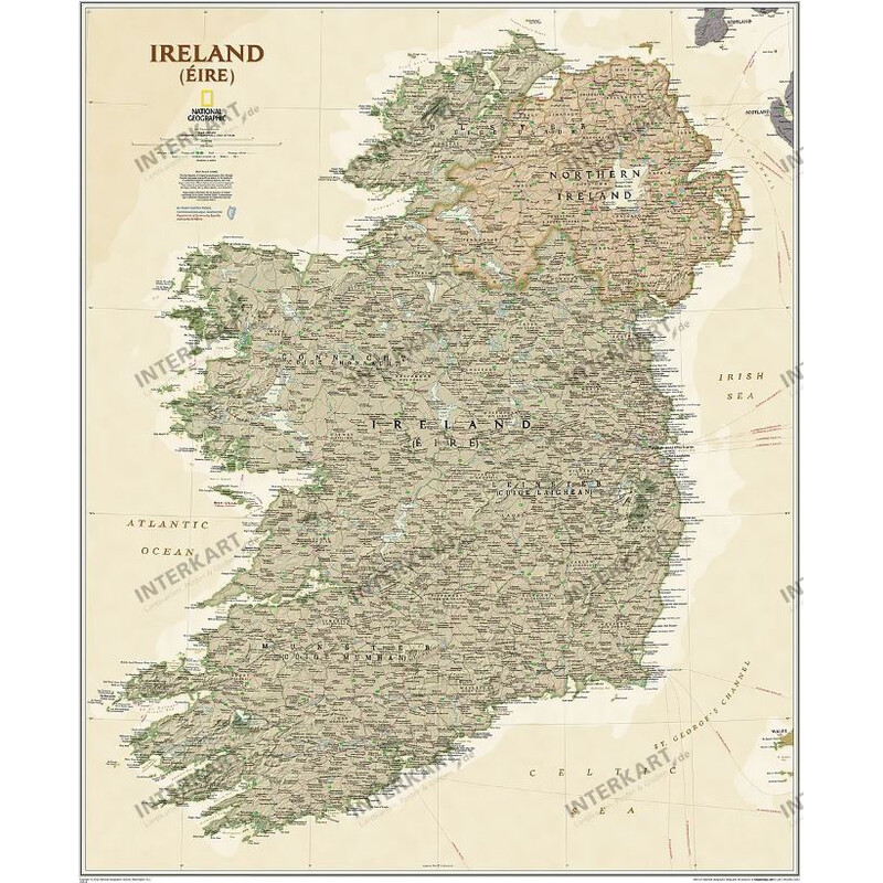 National Geographic Karta Irland (76 x 91 cm)