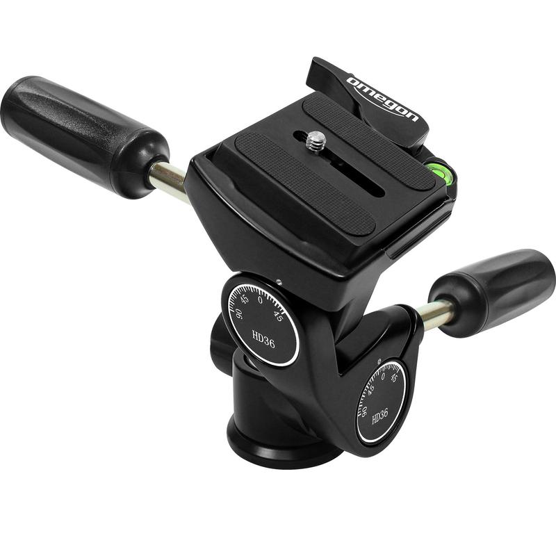 Omegon 3-vägstilt 3-Wege-Neiger Pro Stativ-Panoramakopf PD36