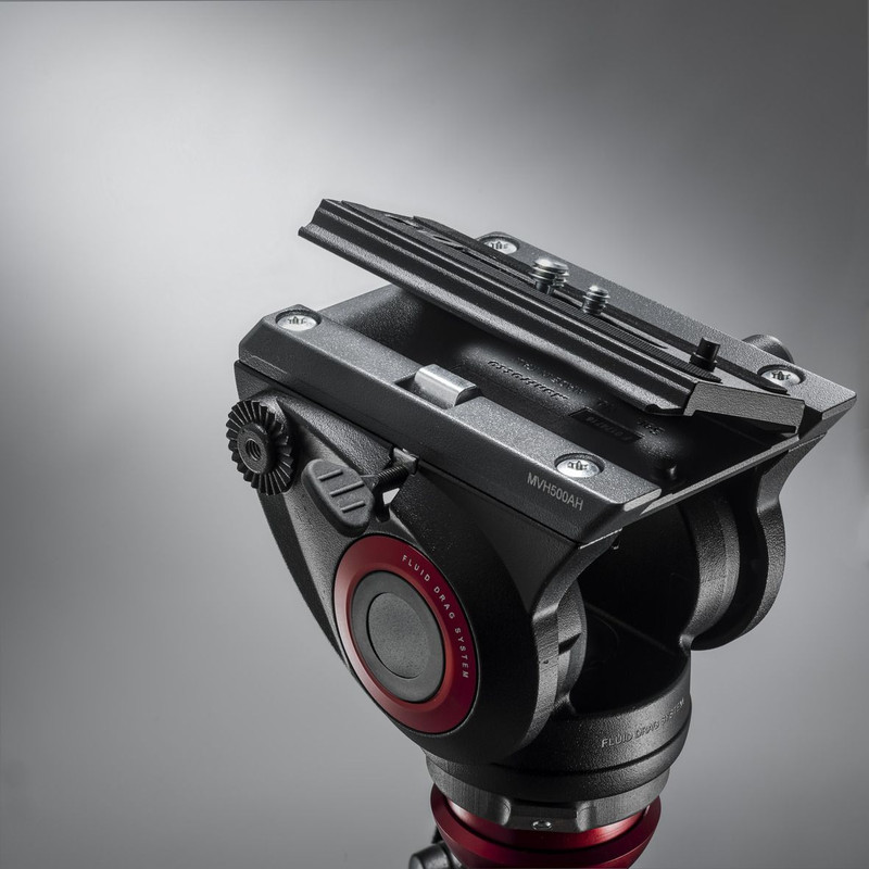 Manfrotto Kolfiber-trebensstativ MVH500AH,755CX3 med Lutningsbart videohuvud