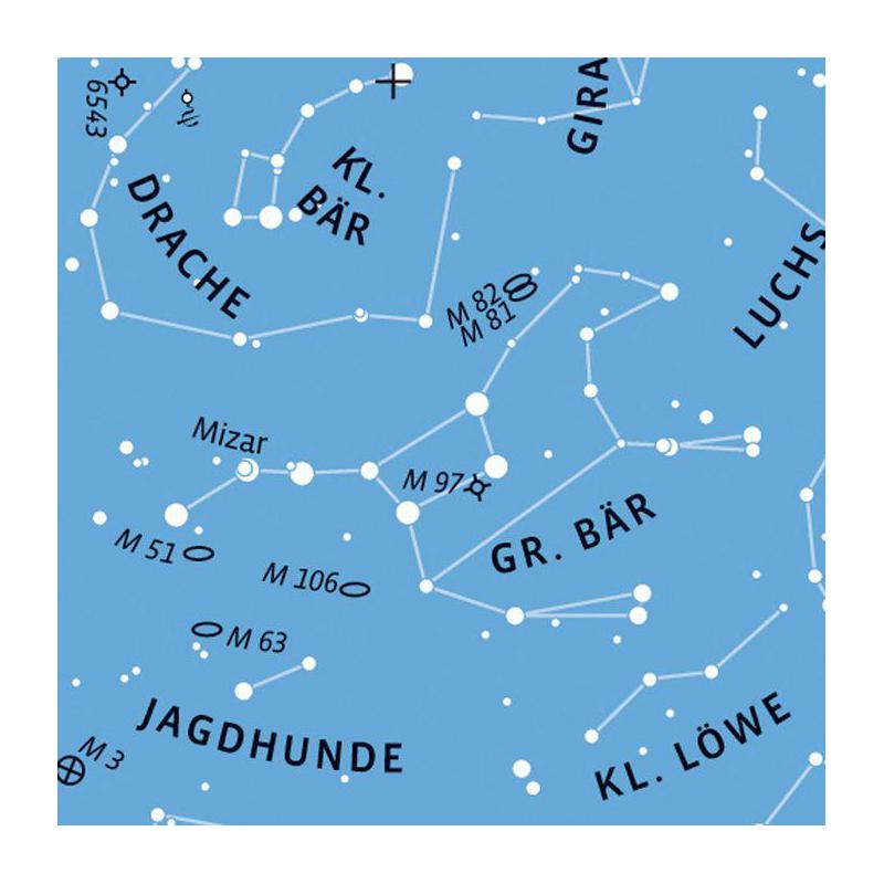 Kosmos Verlag Stjärnkarta Karta över roterande stjärnor