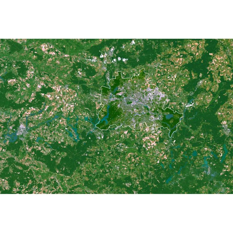 Planet Observer Regionkarta Land Berlin och dess omgivningar