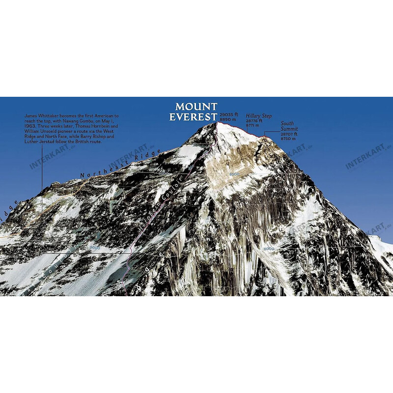 National Geographic Regionkarta Mount Everest, 50-årsjubileum - 2-sidig