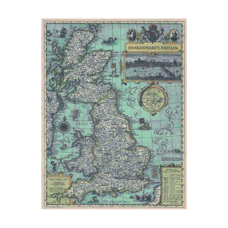 National Geographic Karta Shakespeares Storbritannien