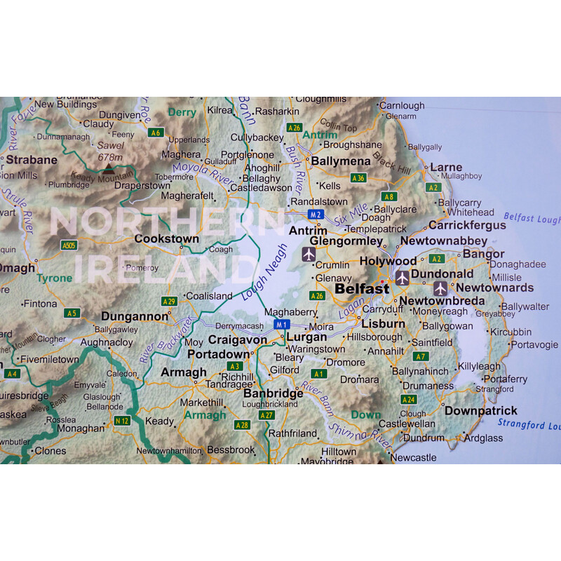 GeoMetro Karta Irland (90 x 90 cm)