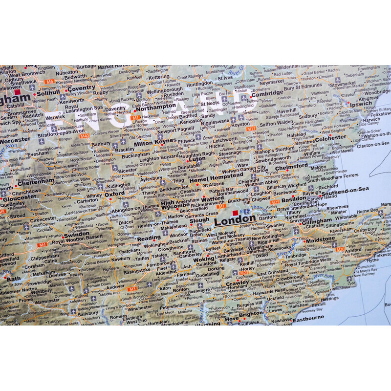 GeoMetro Karta United Kingdom (100 x 140 cm)