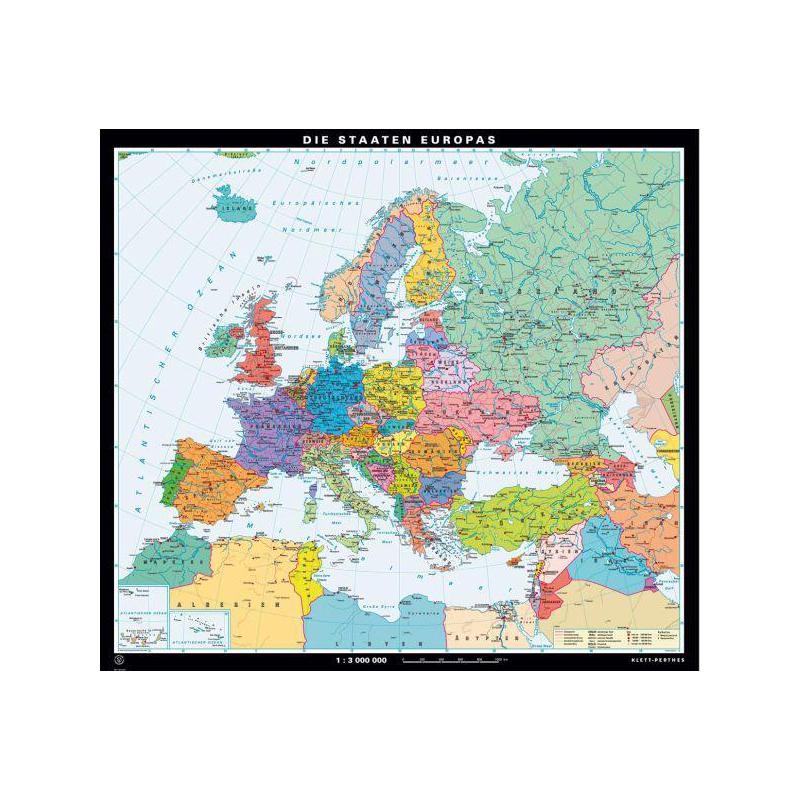 Klett-Perthes Verlag Kontinentkarta Staterna i Europa