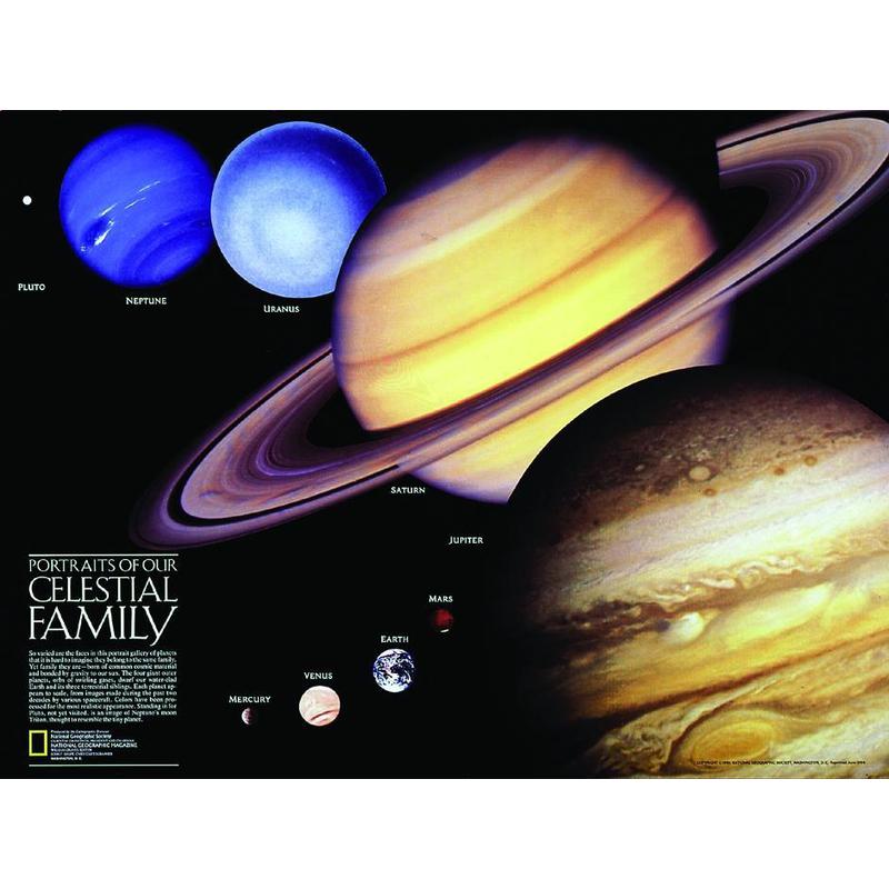 National Geographic Poster Solsystem (dubbelsidig affisch)