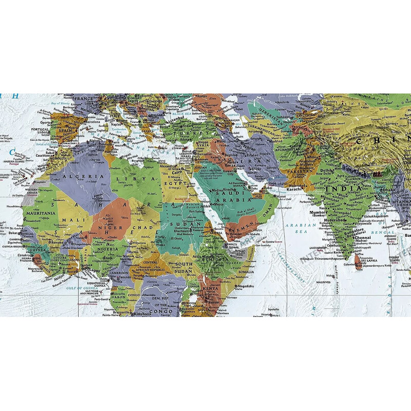 National Geographic Dekorativ Världskarta politisk (185x122)