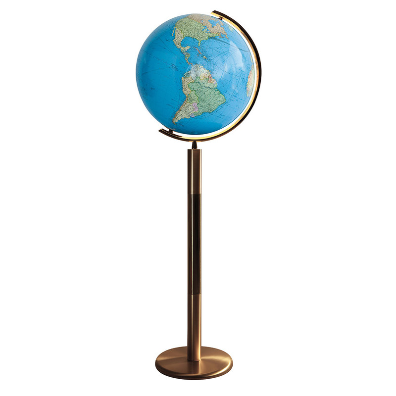 Columbus Glob, golvmodell Duo stående jordglob mässing 40cm