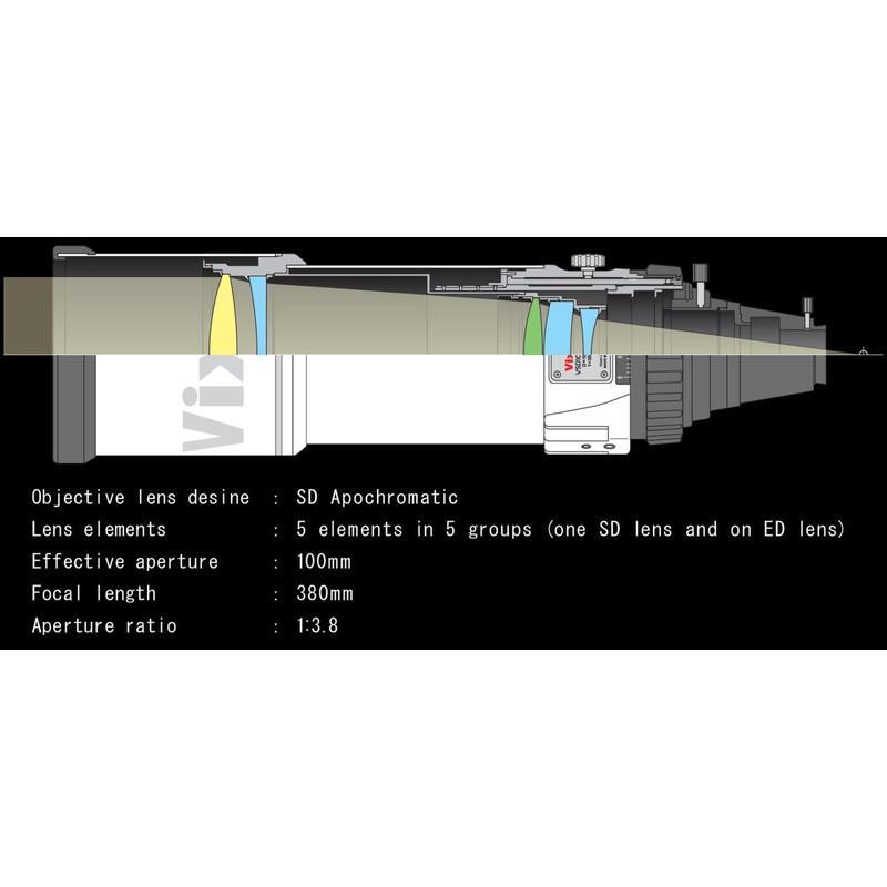Vixen Apokromatisk refraktor AP 100/380 VSD100 F3.8 OTA