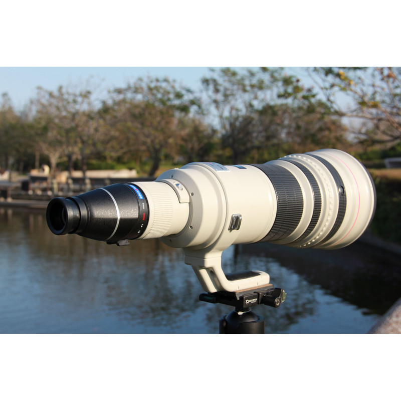 Lens2scope Okulartillsats 7 mm bred, lämplig för Sony A, svart, vinklad vy