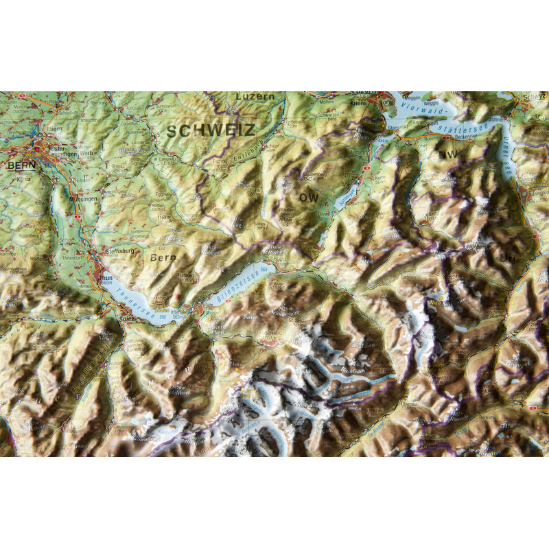 Georelief Schweiz (77x57) 3D-reliefkarta