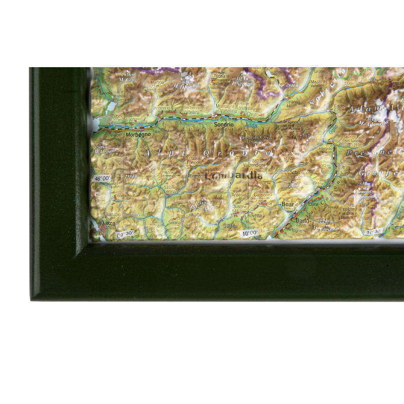 Georelief Österrike (77x57) 3D reliefkarta med träram