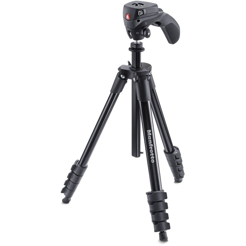 Manfrotto Aluminium-trebensstativ Compact Action foto-/videostativsats svart