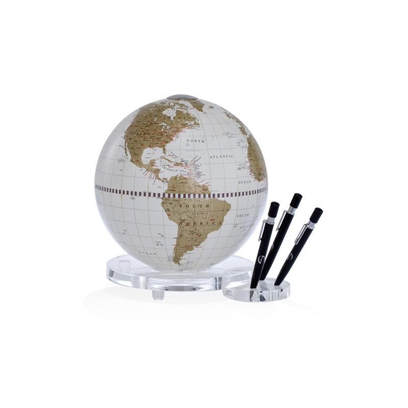 Zoffoli living Zoffoli skrivbordsglob Balance vit/guld med pennhållare 22cm