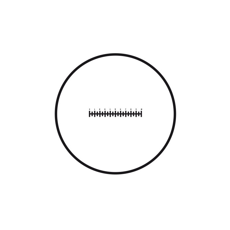 Motic Mikrometerstegskiva mikrometerskalplatta Skalplatta (10 mm i 100 delar), (Ø25 mm)