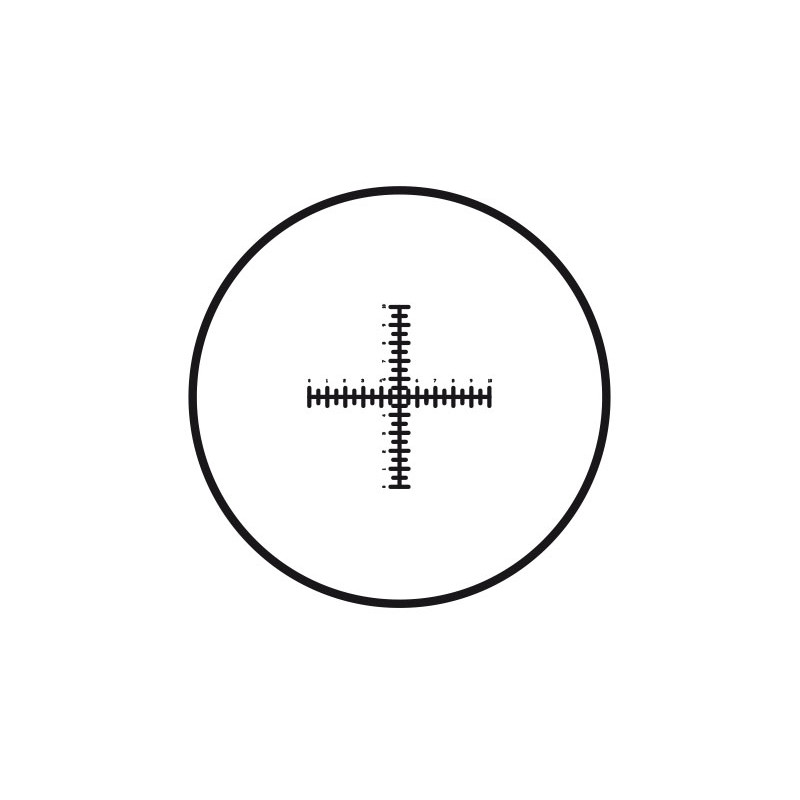 Motic trådkors med dubbel skalning (10mm i 100 delar), (Ø25mm)