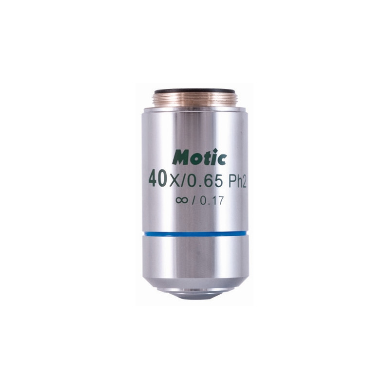 Motic CCIS Plant, akromatiskt. Fasobjektiv negativ EC-H PLPH 40x/0,65 (fjäder) (AA=0,5mm)