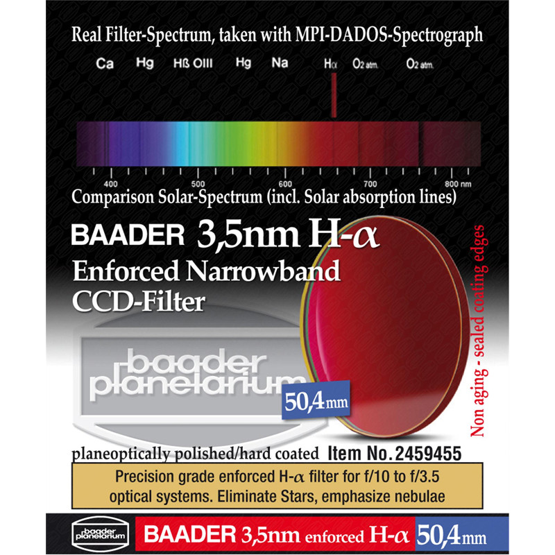 Baader Ultra-Narrowband 3,5 nm H-alpha CCD-filter 50,4 mm