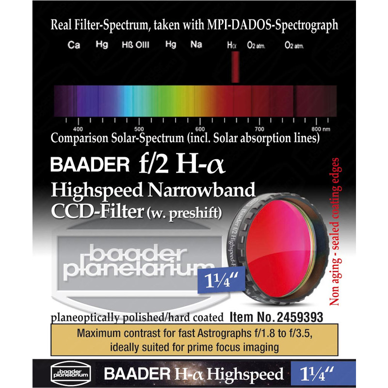 Baader Filter H-alfa höghastighets f/2 1,25"
