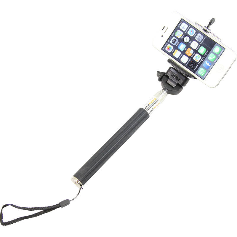 Aluminium-enbensstativ Selfie-stick för smartphones och kompaktkameror, blå