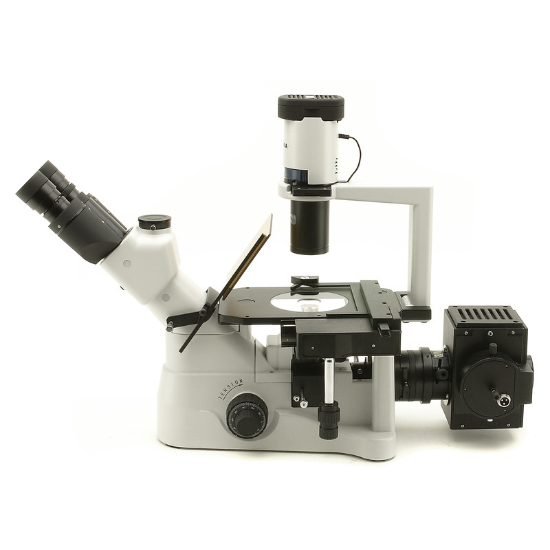 Optika XDS-3FL, trinokulärt, inverterat, fluorescens