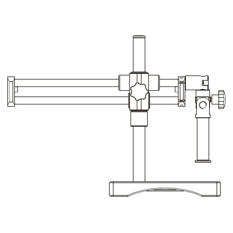 Motic Stativ med stor horisontell arm, Pelare Ø 32 mm, m. basplatta