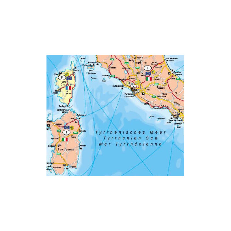 Stiefel Kontinentkarta Europa organisationskarta (97 x 119 cm)