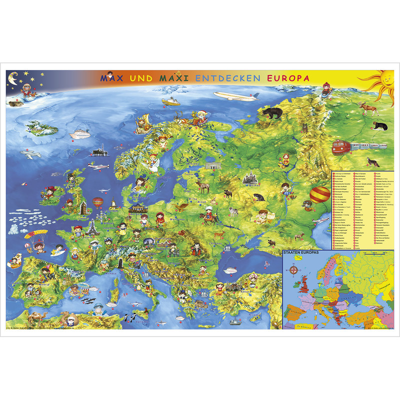 Stiefel Barnkarta Europa (95 x 65 cm)
