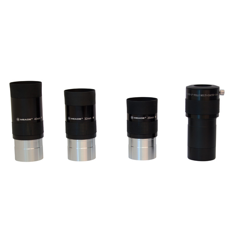 Meade Okular-Set Serie 4000, 3 okular, Zenitspegel, Barlow-lins, filter-set med 2"-fodral
