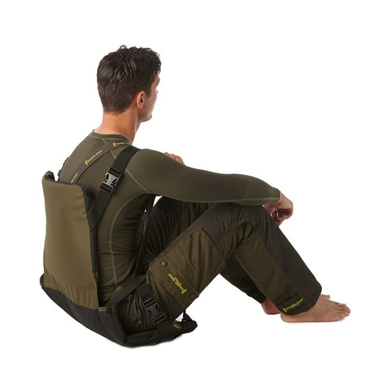 Stealth Gear Sitzkissen med ryggstöd hopfällbar grön