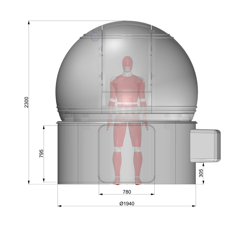 ScopeDome Observatoriekupol 2m diameter H80