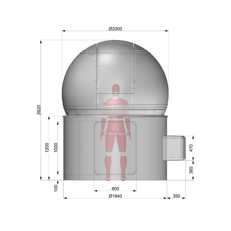 ScopeDome Observatoriekupol 2m i diameter H120
