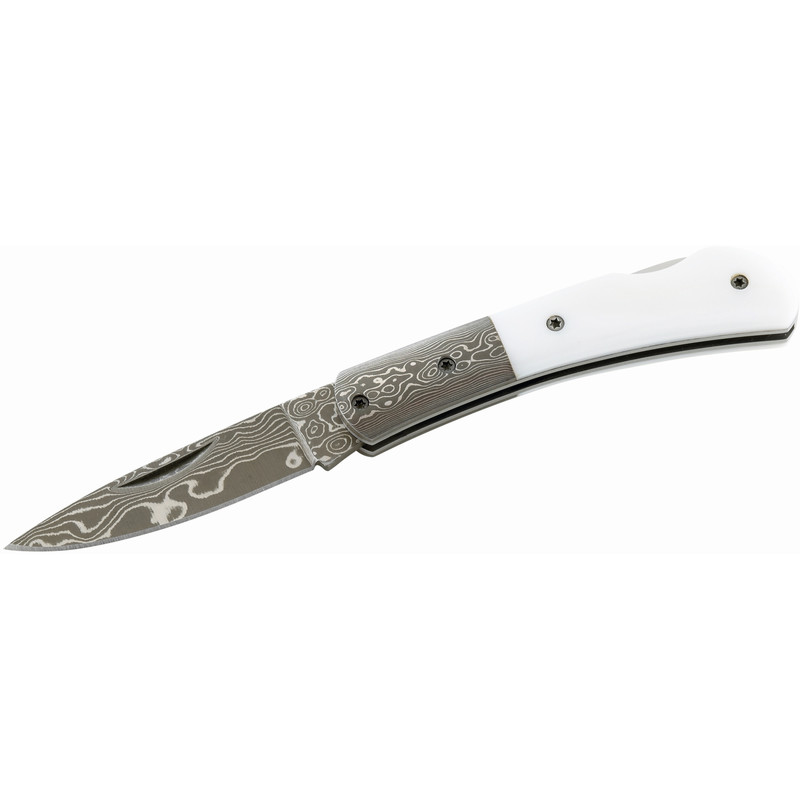 Herbertz Knivar Fickkniv i damaskus, handtag med sötvattensmusslor, nr 211009