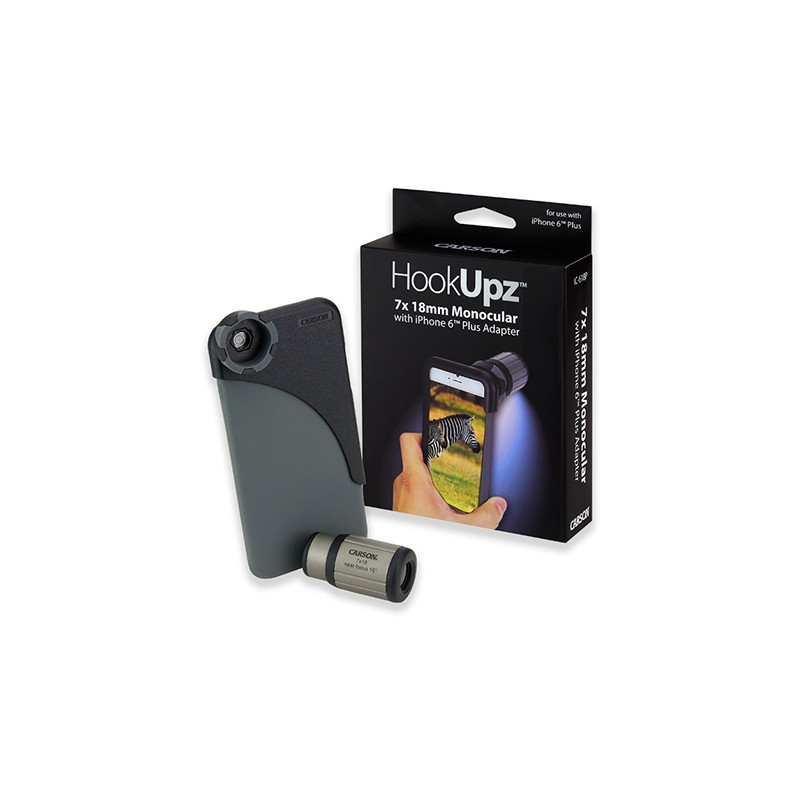 Carson Monokular HookUpz 7x18 Mono med adapter för smartphone iPhone 6 Plus